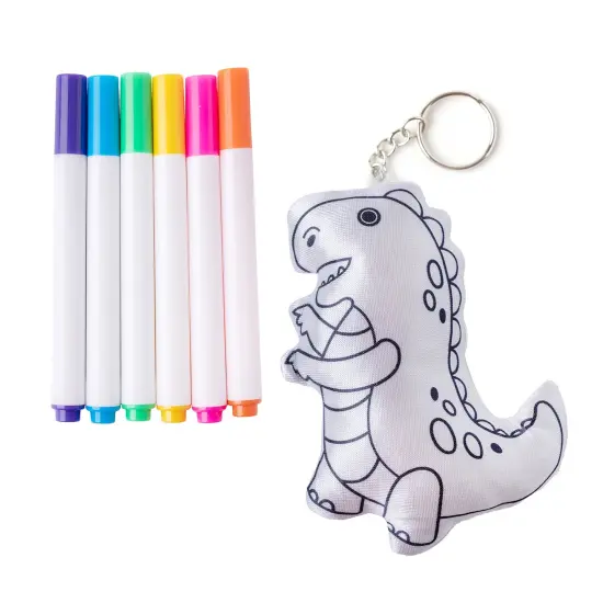Colorbok Make It Colorful! Color Your Own Bag Charm-Dinosaur {3}