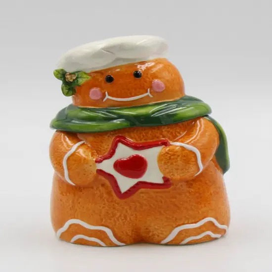 Ceramic Gingerbread Man Candy Box, Home D&eacute;cor, Gift for Her, Gift for Mom, Kitchen D&eacute;cor, Cafe Decor, Bakery Decor {2}