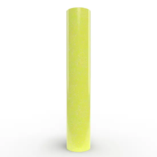 Siser&reg; Glitter Heat Transfer Vinyl, 11.8" x 60" Neon Yellow {1}