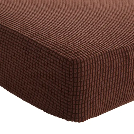 2 Pack Stretch Couch Cushion Slipcovers, Reversible Polyester Outdoor Sofa Protectors (Small, Chocolate) Brown {3}