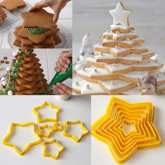 Star 6 pcs Shaped Cookie Cutters {1}