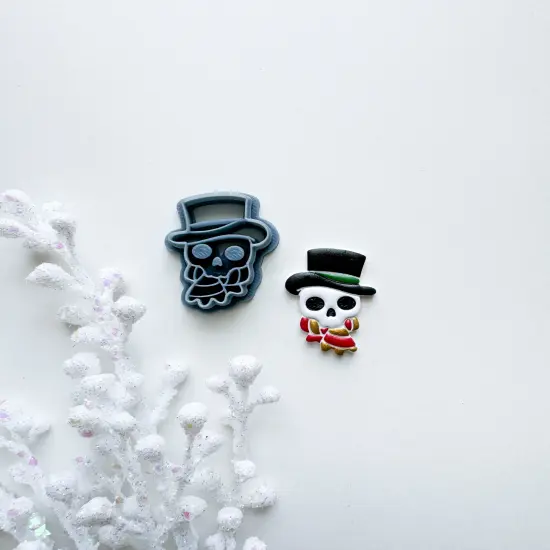 SKULL TOP HAT | DARK CHRISTMAS | CLAY CUTTER {1}
