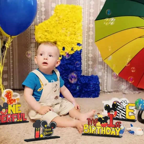 Mouse 1st Birthday Party Supplies 1st Table Centerpieces {5}