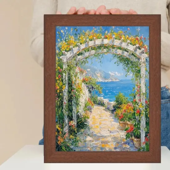 Dark Walnut Wood Grain Picture Frame - Home Office Decor 36x48 frame {7}