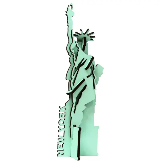 Little & Wood: Woodlet: Medium - Statue Of Liberty - 3D Wooden Kit-Set, New York Landmark Construction Puzzle, Pop Build Fun, Easy Assembly, Ages 6+ {1}