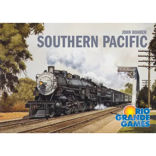 Rio Grande Games: Southern Pacific - Train Games, Strategy, Robber Barons, Build & Invest in Railroads, Dividends, Ages 12+, 3-5 Players, 30-60 Min {1}