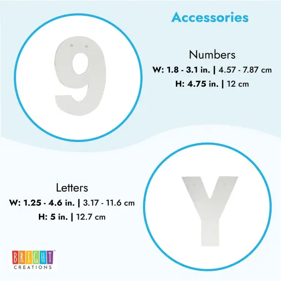 130-Piece DIY Silver Glitter Make Your Own Banner Kit with Letters, Numbers, Symbols, and String for Birthdays, Weddings, and Party Supplies Decor (5-Inch Letters) {7}