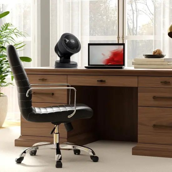 IRIS USA WOOZOO Desk Fan with Remote, Oscillating Turbo Air Circulator, 3 Speeds, 52ft Max Air Distance, Adjustable Tilt, Black {2}