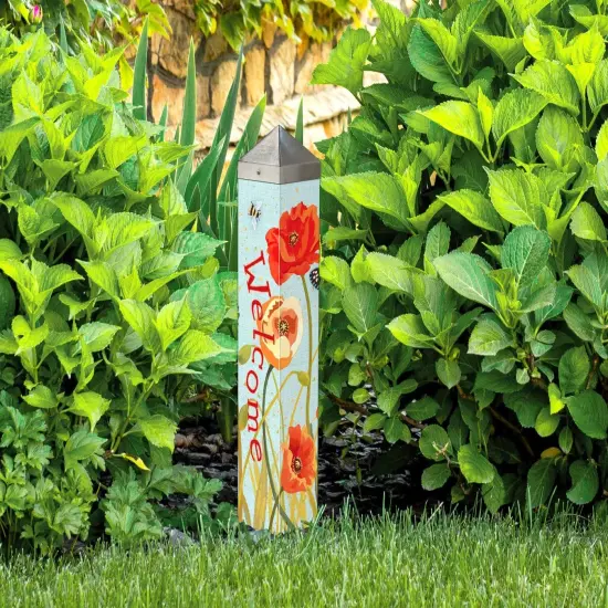 Poppy Butterfly Art Pole 20 Inches Tall {2}