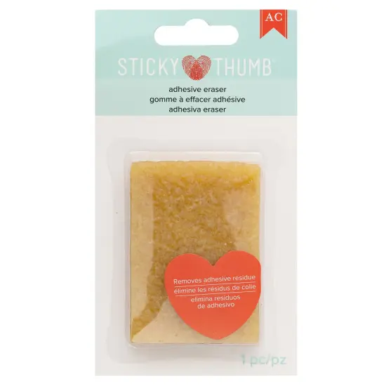 Sticky Thumb Adhesive Eraser-Yellow {1}