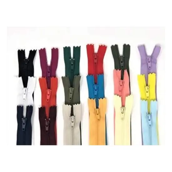 50 Pieces Zippers Closed Bottom 18 Inches Assorted Colors {1}