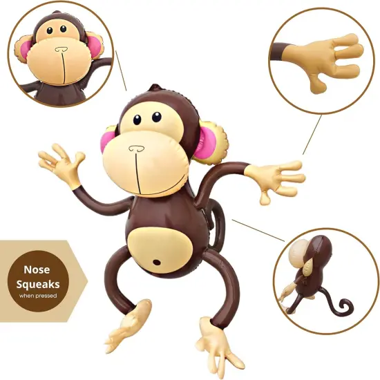 4E's Novelty Inflatable Monkey 2-Pack, 27" for Jungle Decorations & Safari Birthday decorations! {5}