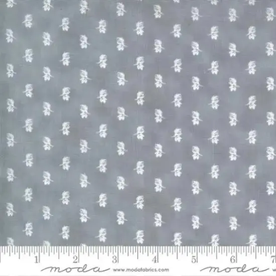 Grey Mini Floral 44"/45" Fabric Per Yard {1}
