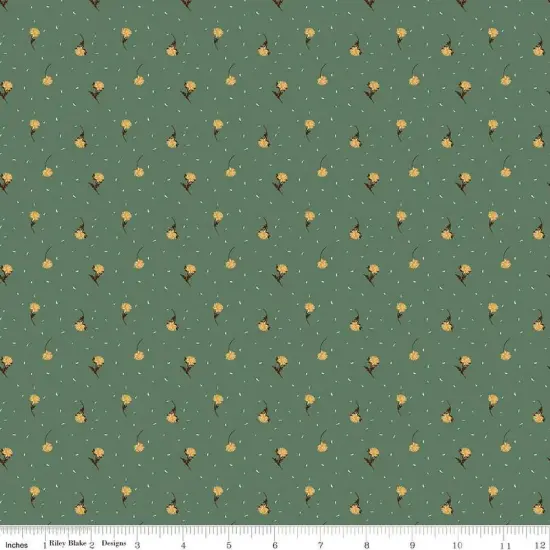 The Awe of Autumn Flower Toss Pine 43"/44" Fabric Per Yard {1}