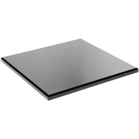 Plymor Black Acrylic Square Beveled Display Base, 10" W x 10" D x 0.5" H {1}