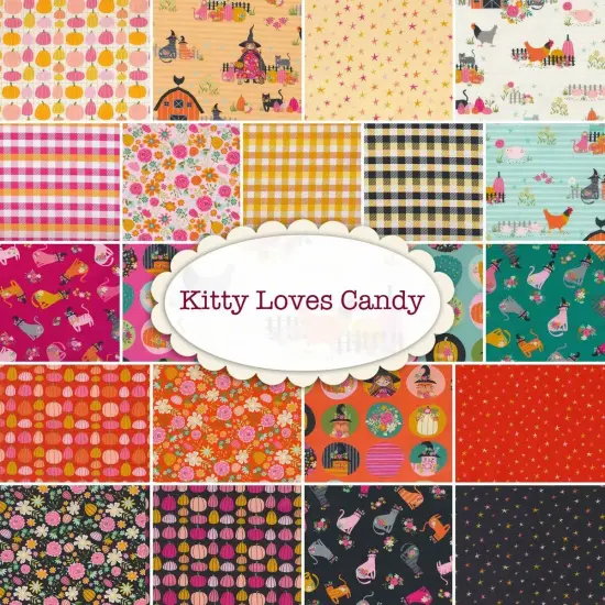Kitty Loves Candy Poppie Cotton Fat Quarter Bundle {4}
