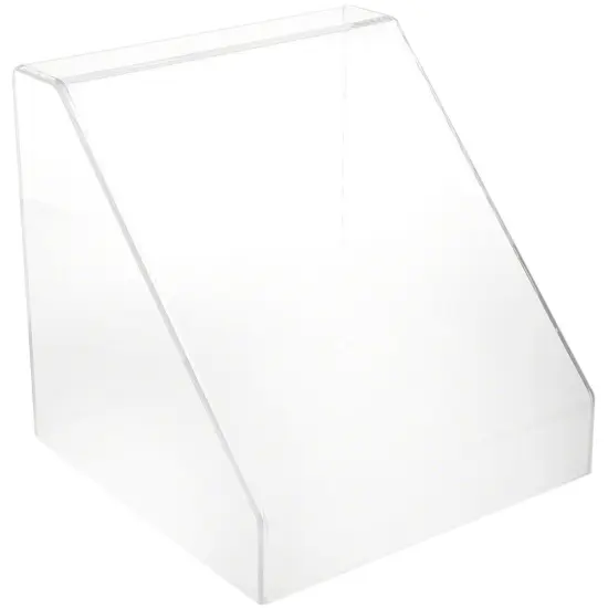Plymor Clear Acrylic Slanted Front Display Case, 12" x 12" x 12" No Base {1}