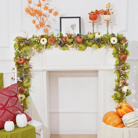 Fall Decorations for Home, 5.9Ft Fall Garland {3}