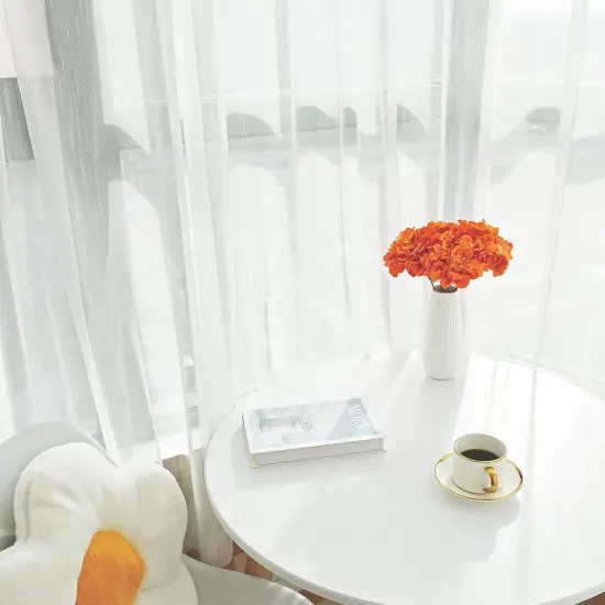 Orange Silk Hydrangea Flowers &ndash; Artificial Centerpiece for Wedding & Home Decor {6}