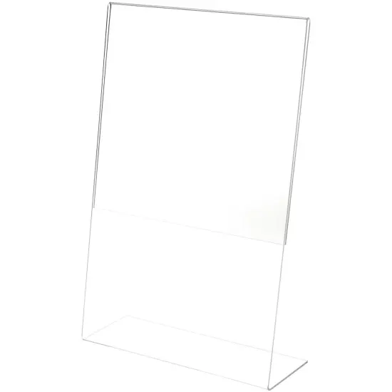 Plymor Clear Acrylic Sign Display / Literature Holder (Angled), 11" W x 17" H {1}