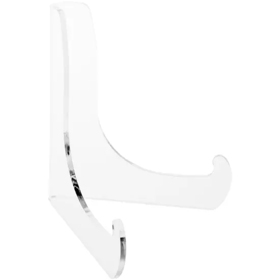Plymor Clear Acrylic 60-Degree Angle Easel With Deep Support Ledges, 4.5" H x 4.5" W x 3.5" D {1}