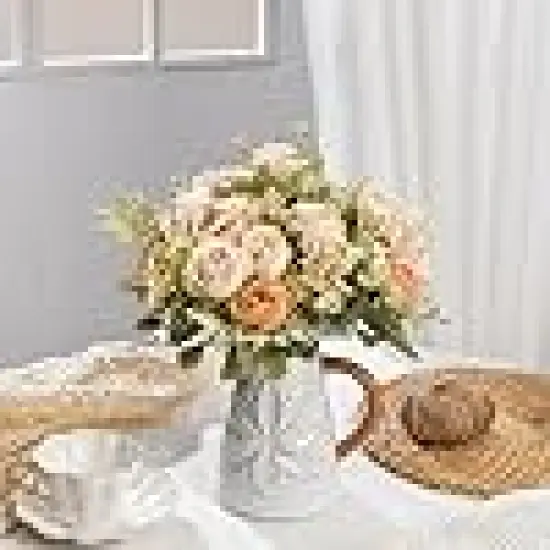 Fake Peony Silk Flower Bouquet {4}