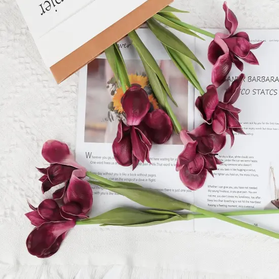 Artificial Real Touch Flowers 6 PCS 18.9 in Long Stems Flowers Artificial {2}