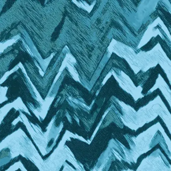 Green Shibori Teal Wave Cotton 44"/45" Fabric Per Yard {1}
