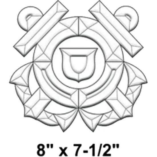 8" x 7-1/2" Exquisite Clear Glass Coast Guard Bevel Cluster EC284 {2}