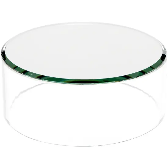 Plymor Clear Acrylic Cylinder Display Riser with Mirror Top, 2" H x 5" D {1}