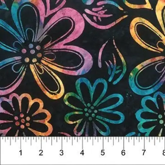 Banyan 83080-99 SCRIBBLES - It's Daisies - Black 45" Fabric Per Yard {1}