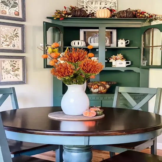 3Pcs Orange Artificial Fall Flowers Spider Mum Flower {5}