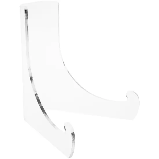Plymor Clear Acrylic Flat Back Easel with Deep Support Ledges, 4.5" H x 3.75" W x 4" D {1}