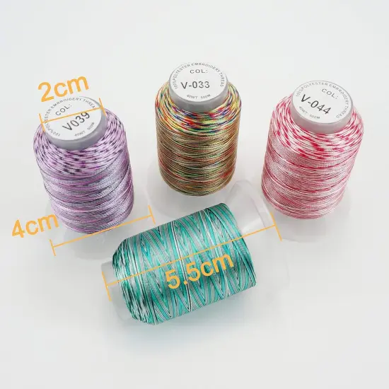 25 Colors Variegated Polyester Embroidery Machine Thread Kit 500M {3}