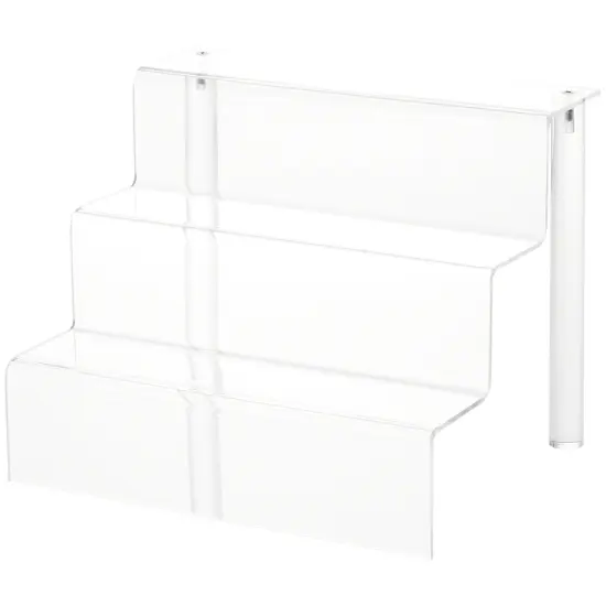 Plymor Clear Acrylic 3-Step Display Stairs, 7.75" H x 10" W x 8" D {1}