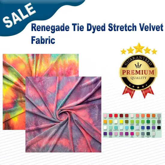 Renegade Tie Dyed Stretch Velvet Fabric Lime {2}