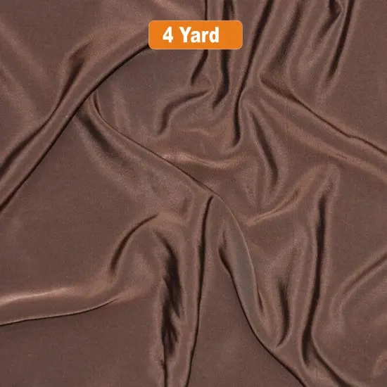 Peachskin Polyester Fabric Soft Suedes for Apparel and Garments Brown {1}