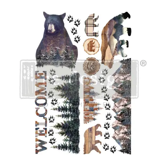 Decor Transfers&reg; 24x35 - Cabin Getaway - total sheet size 24"x35", cut into 2 sheets {1}