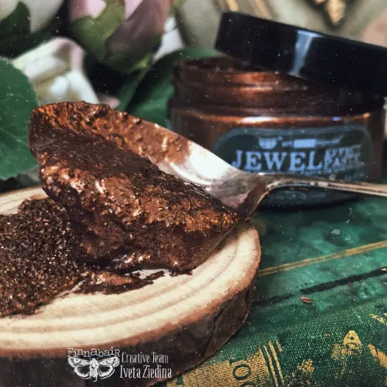 Art Extravagance - Jewel Texture Paste - Tiger's Eye Stones - 1 jar, 3.4 fl oz (100 ml) {4}
