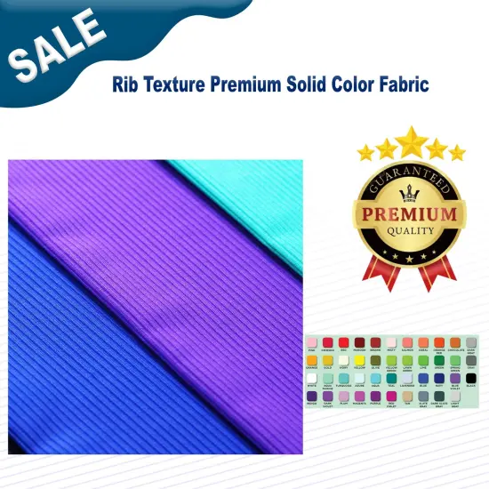 Rib Texture Premium Solid Color Fabric Lemon {3}
