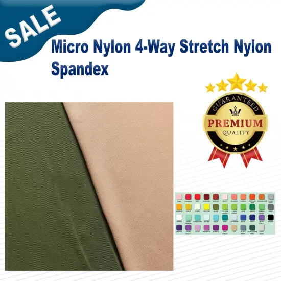 Micro Nylon 4-Way Stretch Nylon Spandex White {2}