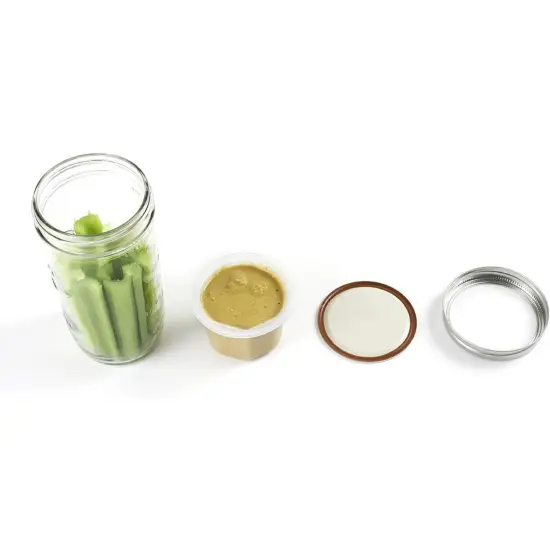 Cuppow Mason Jar Divider Cup Bento, Wide Mouth, Reusable, Food Storage, Ideal for Snacks, Lunch, and On-the-Go, Fits Standard Wide Mouth Mason Jars {4}