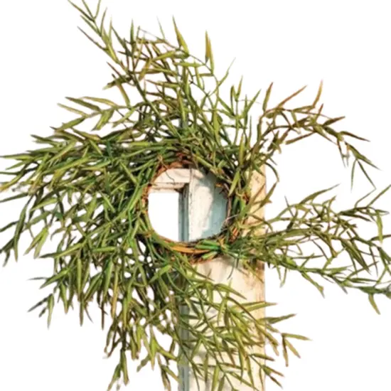 Carolina Dill Ring with Soft Plastic Dill Leaves on Brown Twig Base for Rustic and Country Decor {1}