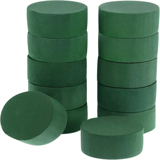 12 Pieces Round Floral Foam Wet Green Flower Foam {1}