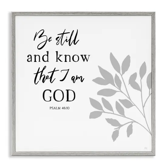 Stupell Industries Be Still Spiritual Proverb Framed Giclee By Val Rhodes {1}