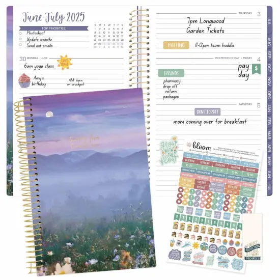 bloom daily planners 2025-26 Academic Planner, Soft Cover, 5.5" x 8.25", Mystical Mountains {4}