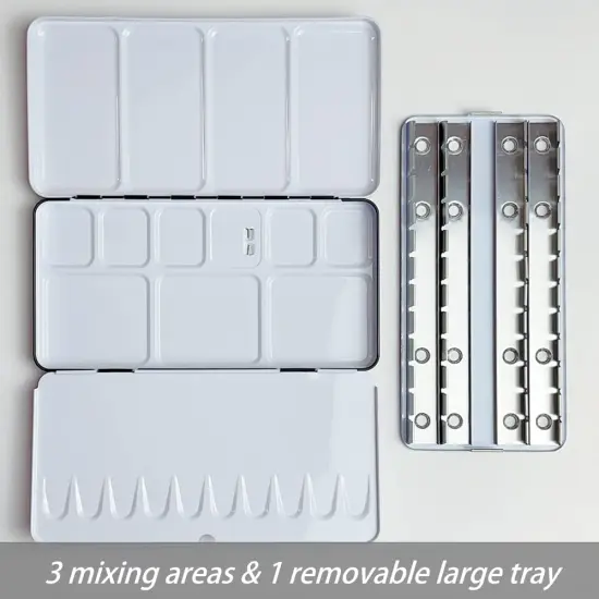 Watercolor Tins Palette Paint Case Large Watercolor Palette Box Metal Tin - Will Hold 48 Half Pans or 28 Full Pans {2}