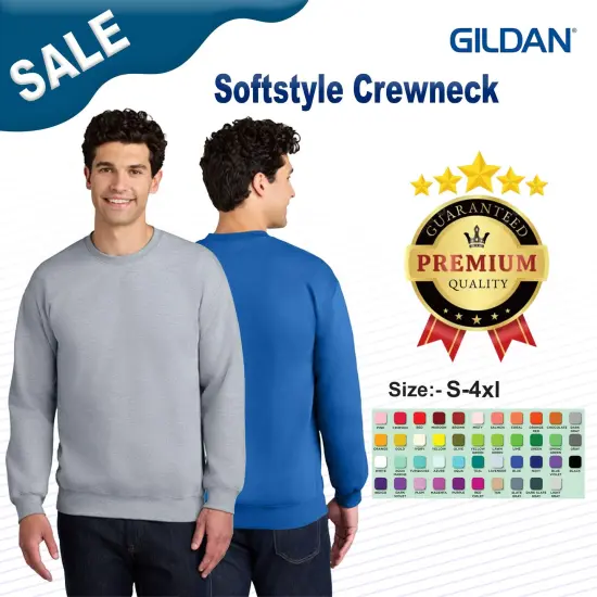 Gildan&reg; Softstyle Crewneck Long Sleeve Sweatshirt {2}