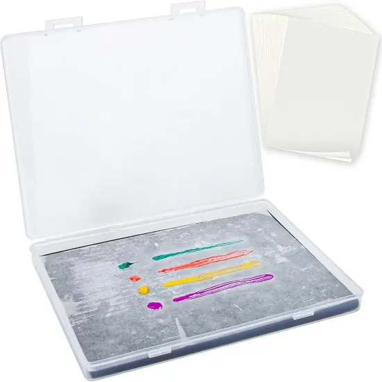 Stay Wet Palette for Acrylic Painting Garpernics Wet Palette Tray with Sponges and 100 Papers for Acrylic Paints {1}