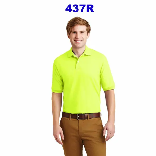 JERZEES&reg; Dri-Power Collared Half Sleeve Polo Maroon {3}